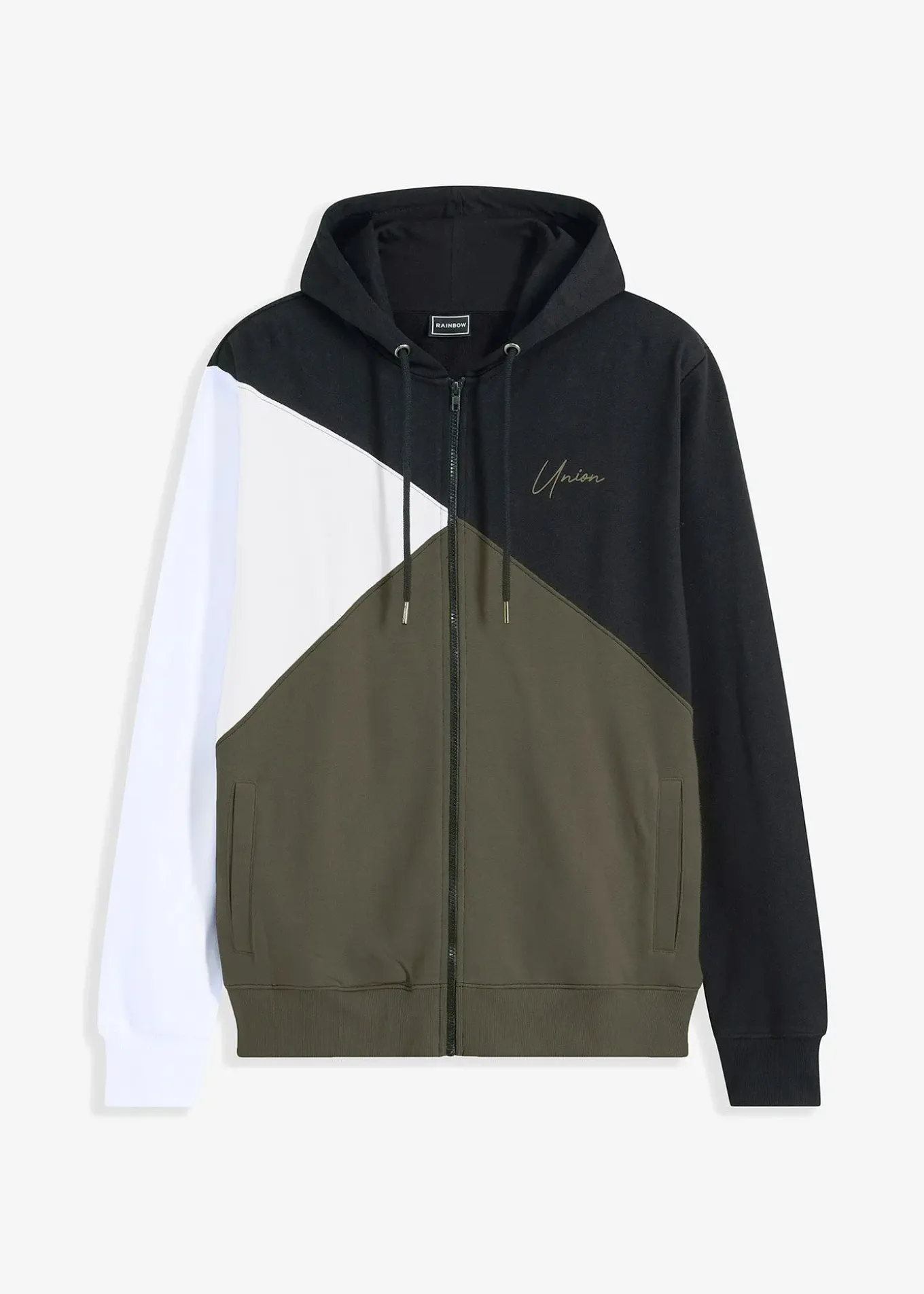 Sweat zippé à capuche 100% coton