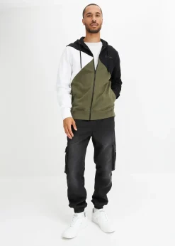 Sweat zippé à capuche 100% coton