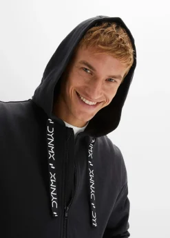 Sweat zippé à capuche 100% coton