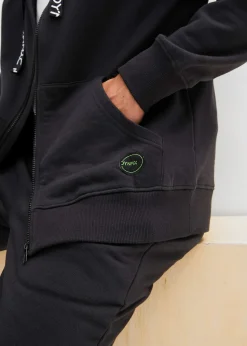 Sweat zippé à capuche 100% coton