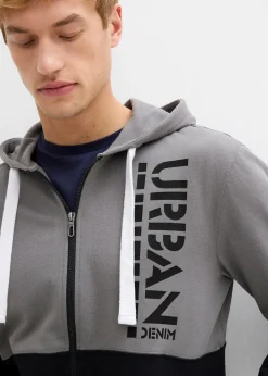 Sweat zippé à capuche 100% coton