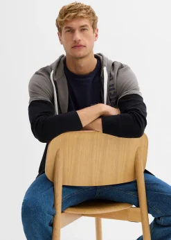 Sweat zippé à capuche 100% coton