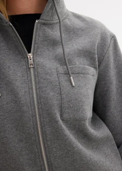 Sweat zippé à capuche avec polyester recyclé