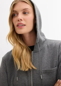 Sweat zippé à capuche avec polyester recyclé