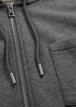 Sweat zippé à capuche avec polyester recyclé