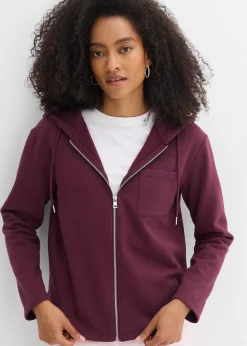 Sweat zippé à capuche avec polyester recyclé