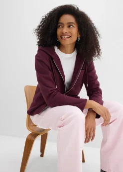 Sweat zippé à capuche avec polyester recyclé