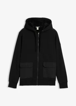 Sweat zippé à capuche et doublure peluche