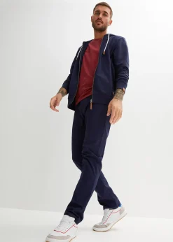 Sweat zippé à capuche et détails enduits