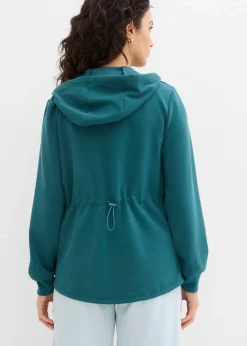 Sweat zippé à capuche, extensible