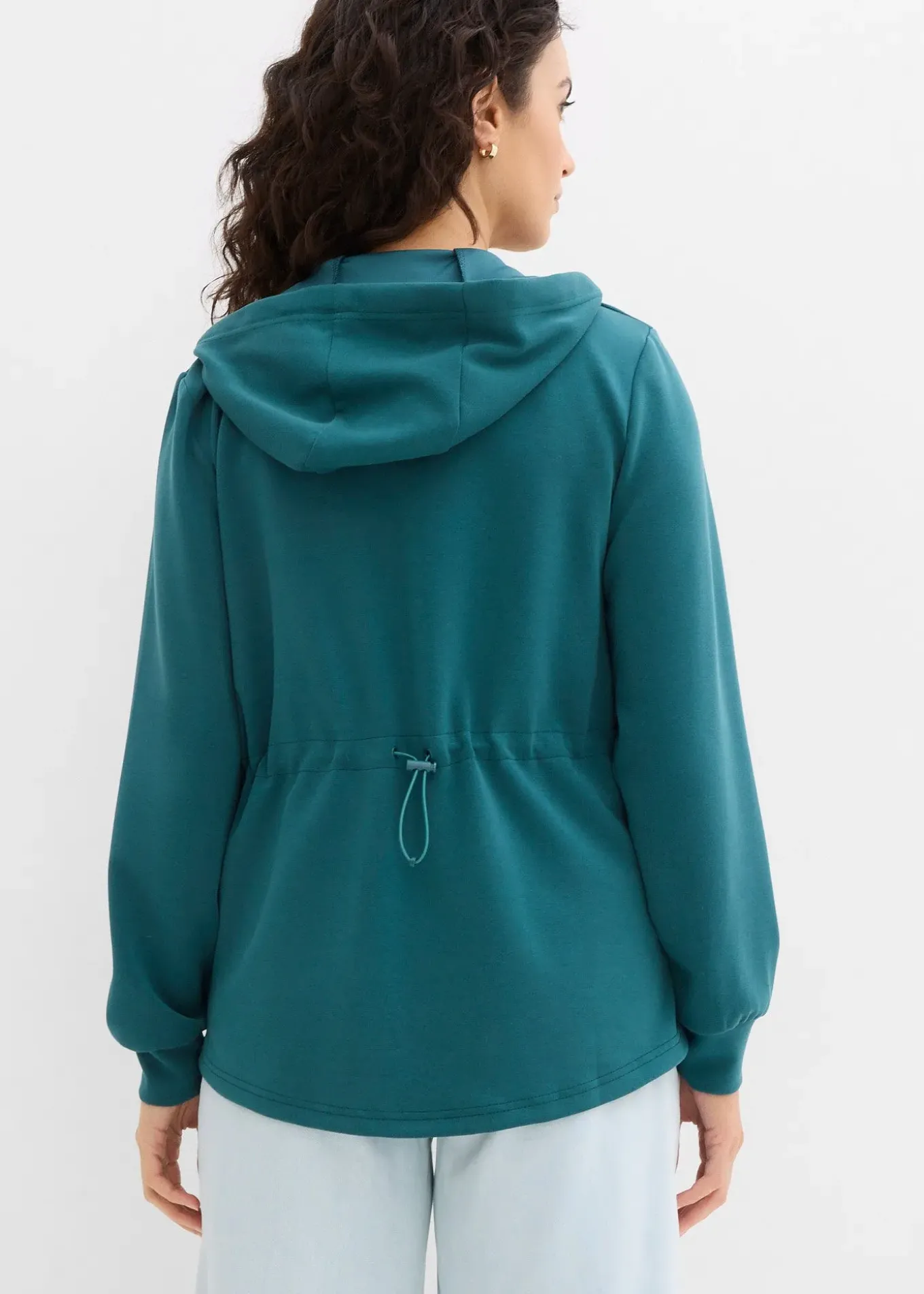 Sweat zippé à capuche, extensible