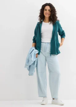 Sweat zippé à capuche, extensible