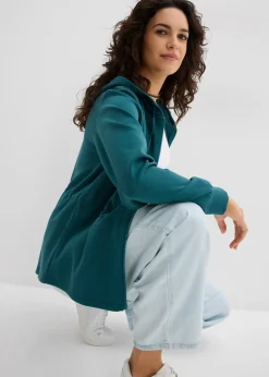 Sweat zippé à capuche, extensible