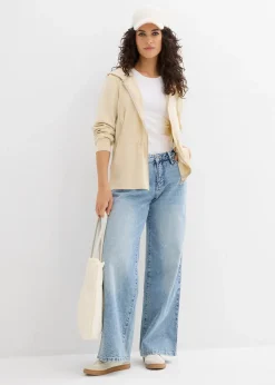 Sweat zippé à capuche, extensible