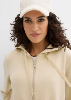 Sweat zippé à capuche, extensible