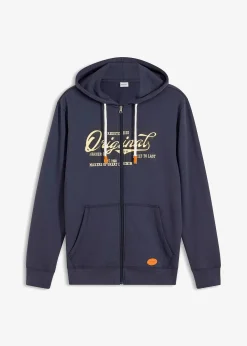 Sweat zippé à capuche, intérieur gratté doux