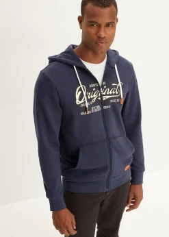 Sweat zippé à capuche, intérieur gratté doux