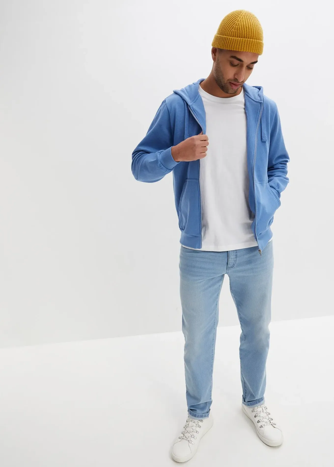 Sweat zippé à capuche, regular