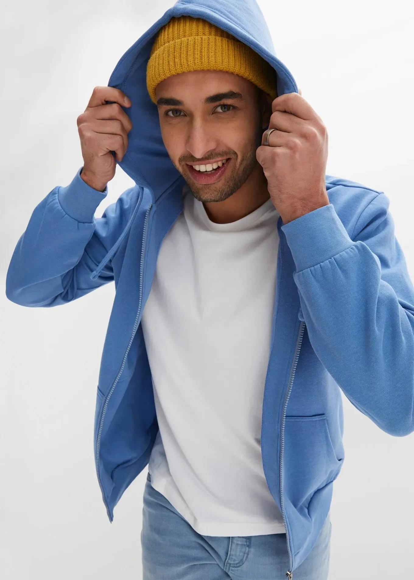 Sweat zippé à capuche, regular