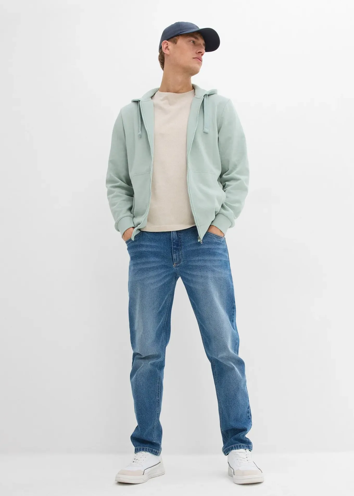 Sweat zippé à capuche, regular