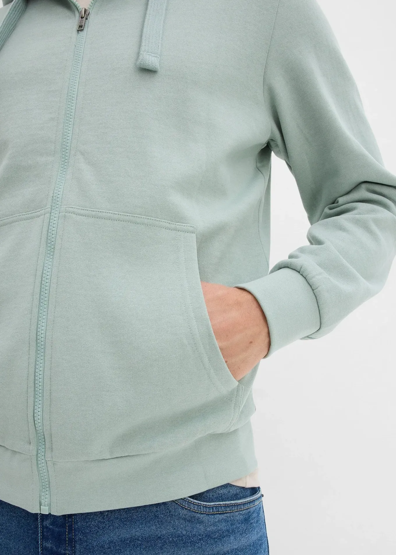 Sweat zippé à capuche, regular