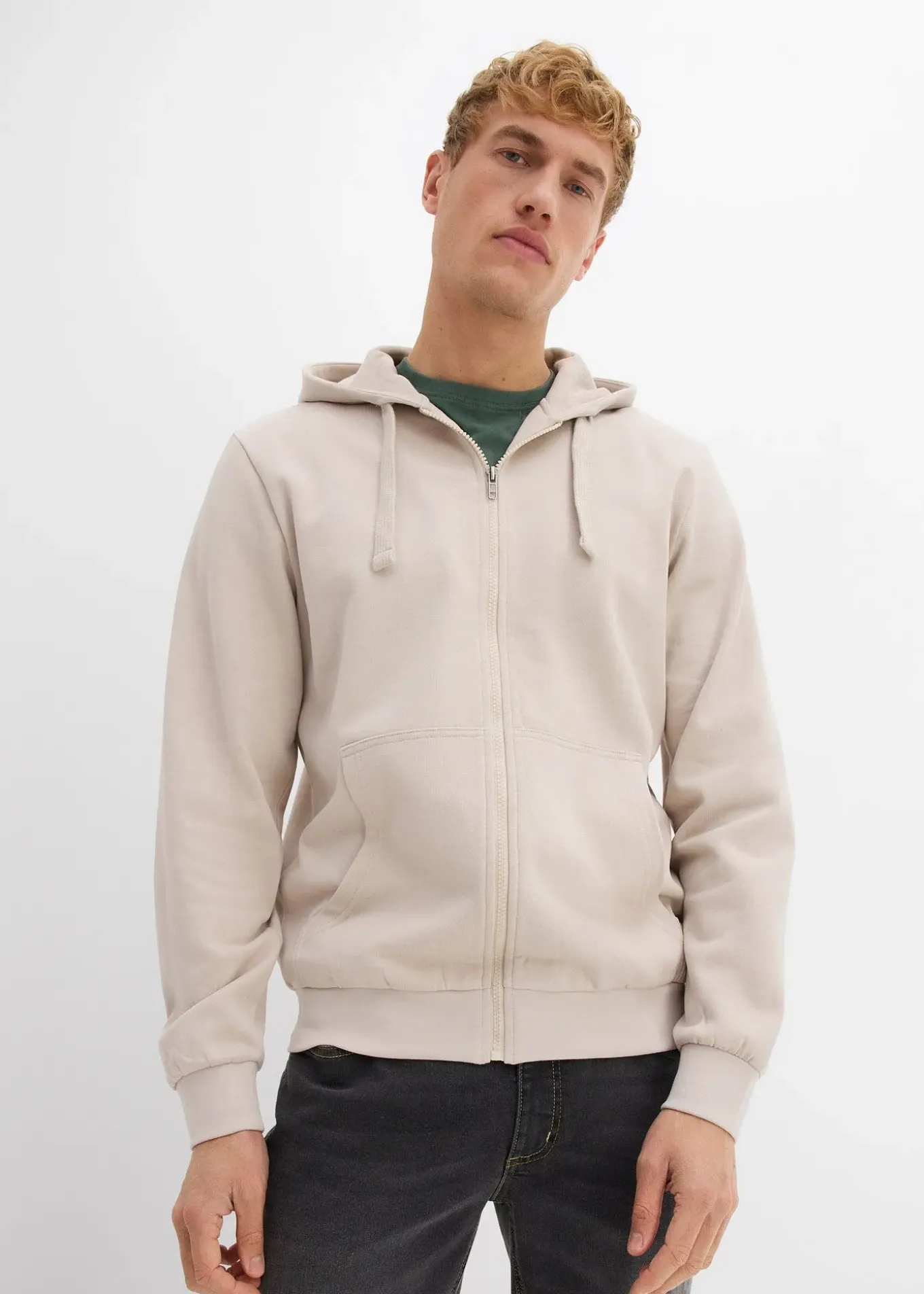 Sweat zippé à capuche, regular