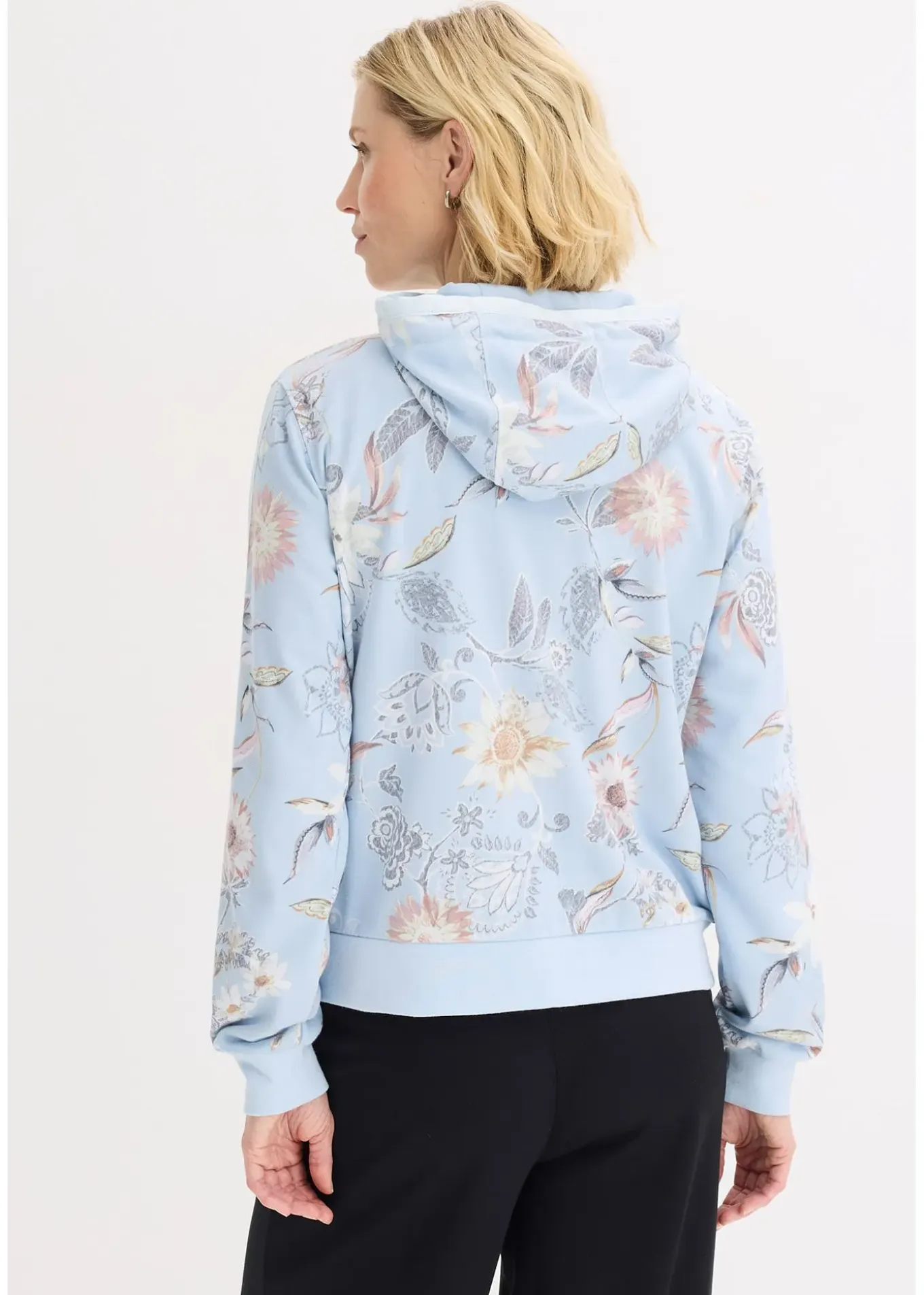 Sweat zippé à imprimé