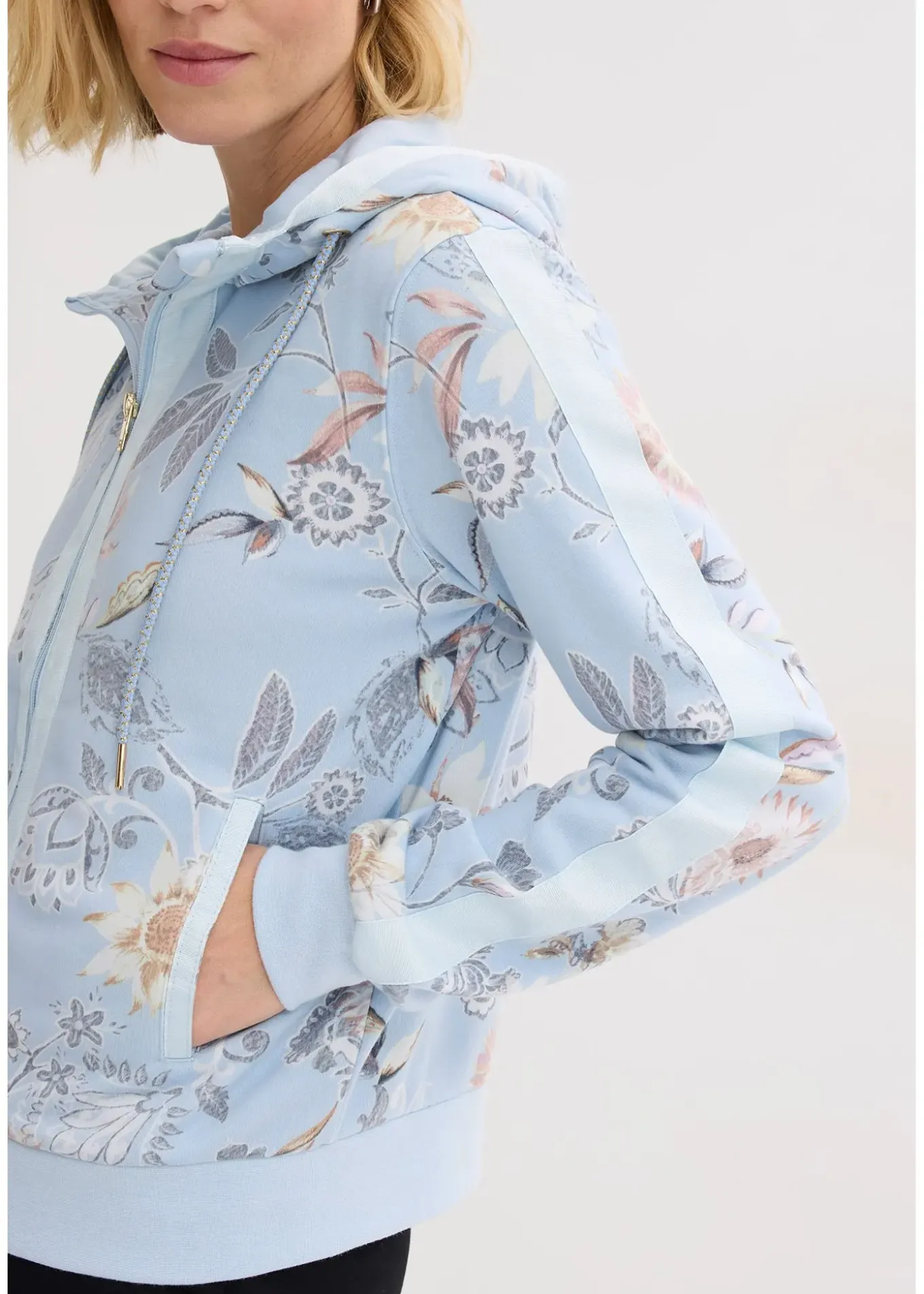 Sweat zippé à imprimé