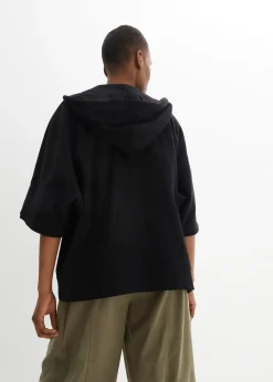 Sweat zippé cape en coton