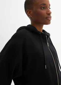 Sweat zippé cape en coton