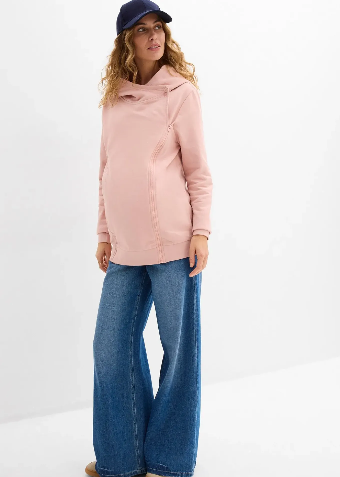 Sweat zippé de grossesse 3en1 avec empiècement de portage