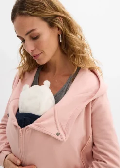 Sweat zippé de grossesse 3en1 avec empiècement de portage