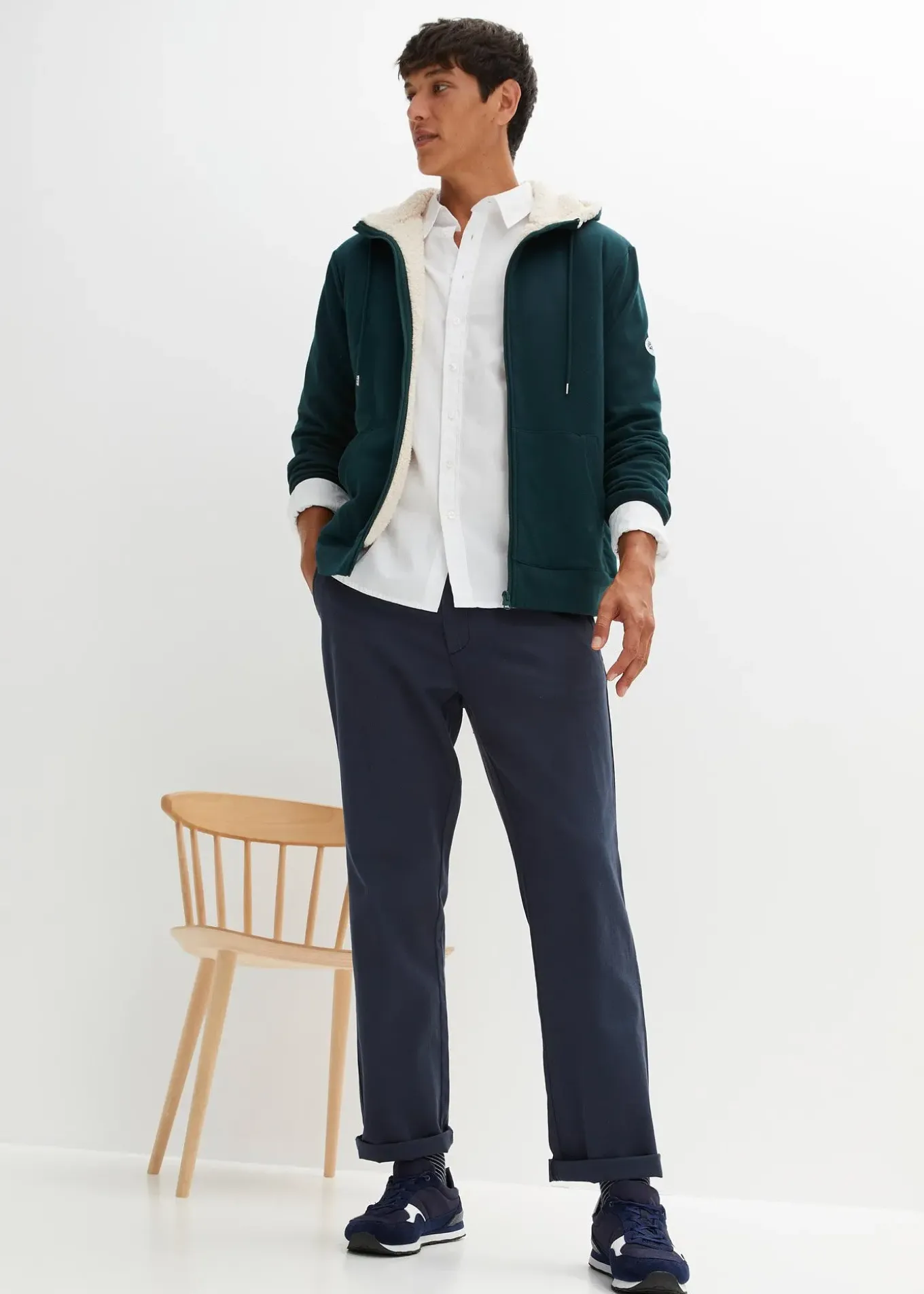 Sweat zippé doublé sherpa