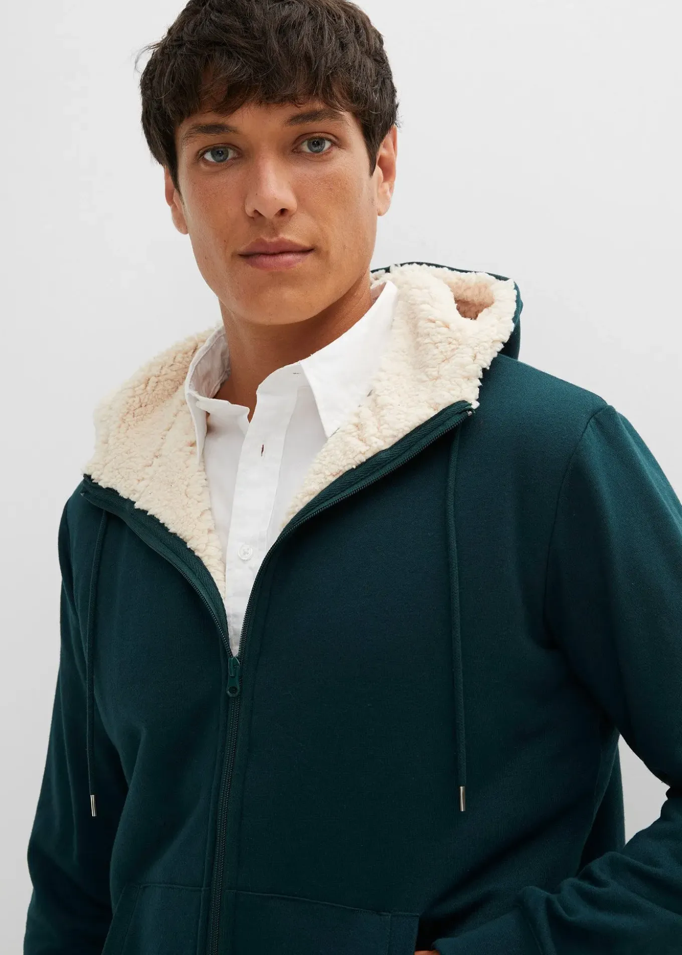 Sweat zippé doublé sherpa