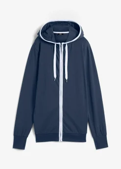 Sweat zippé en coton extensible