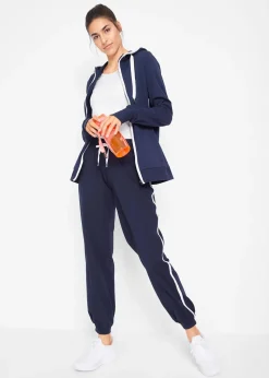 Sweat zippé en coton extensible