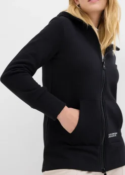 Sweat zippé en doux coton mélangé