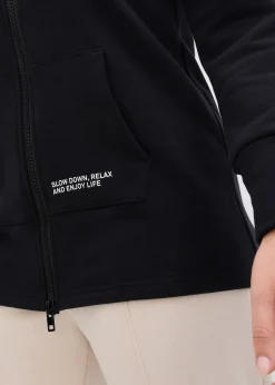 Sweat zippé en doux coton mélangé