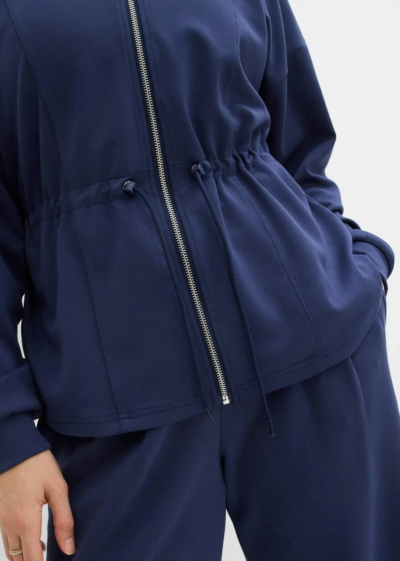 Sweat zippé en matière néoprène douce