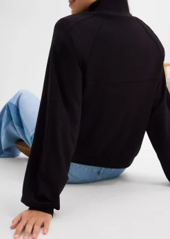 Sweat zippé en matière néoprène