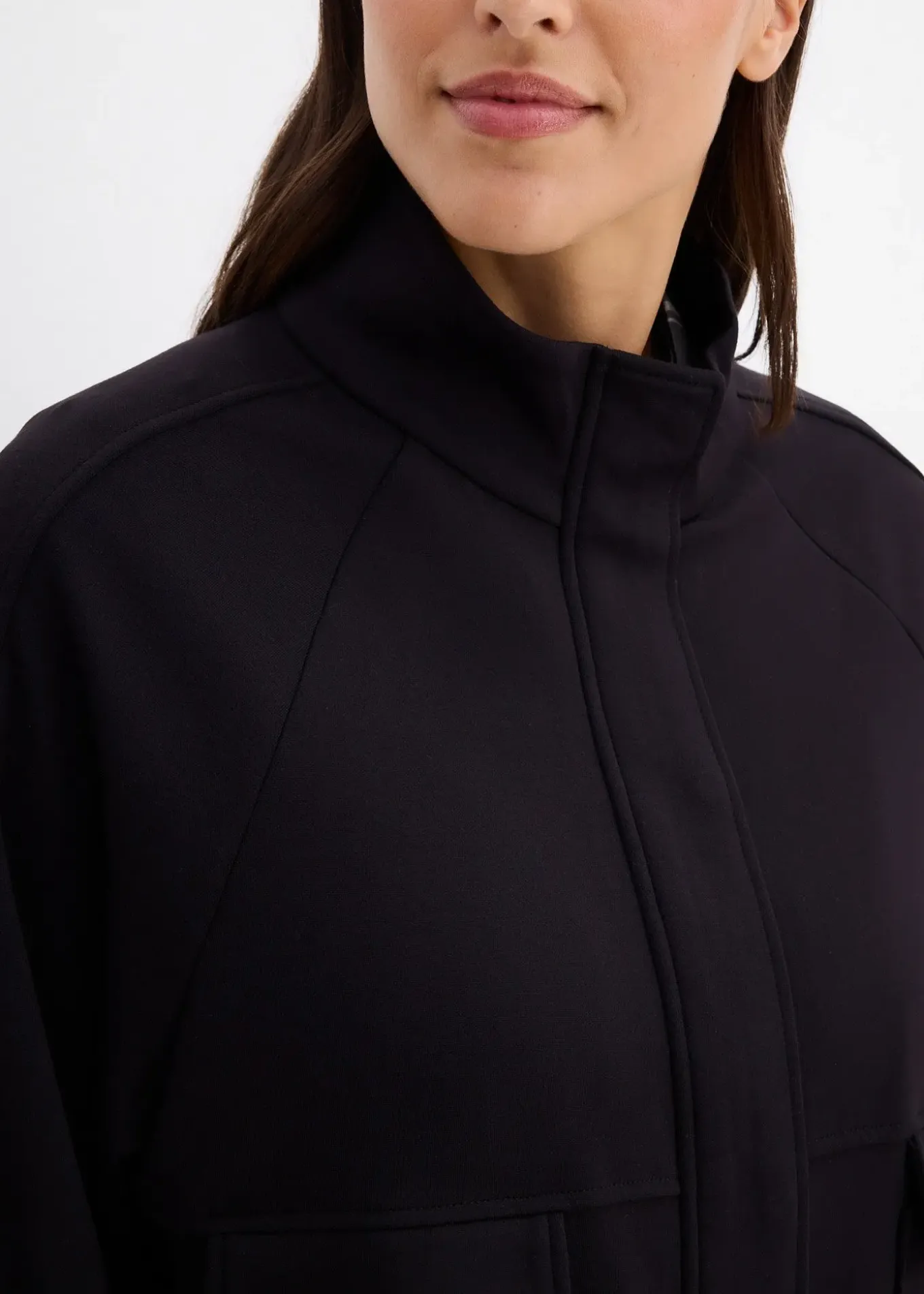 Sweat zippé en matière néoprène