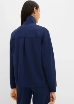 Sweat zippé en matière un peu brillante