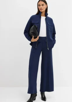 Sweat zippé en matière un peu brillante