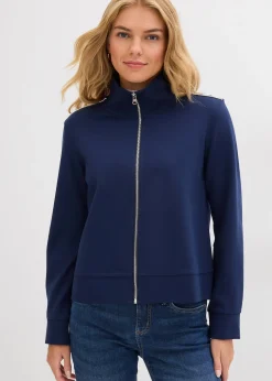 Sweat zippé en Punto di Roma confortable