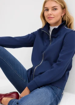 Sweat zippé en Punto di Roma confortable