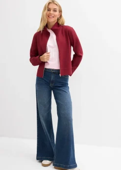 Sweat zippé en Punto di Roma confortable