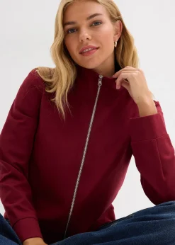 Sweat zippé en Punto di Roma confortable