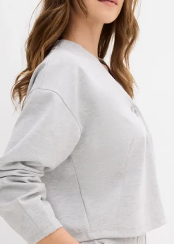 Sweat zippé en viscose mélangée