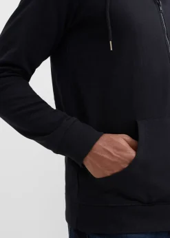 Sweat zippé homme en coton avec empiècement de portage