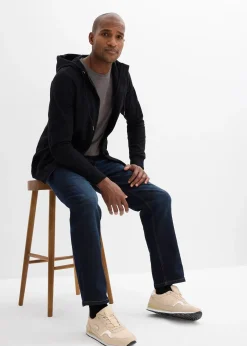 Sweat zippé homme en coton avec empiècement de portage